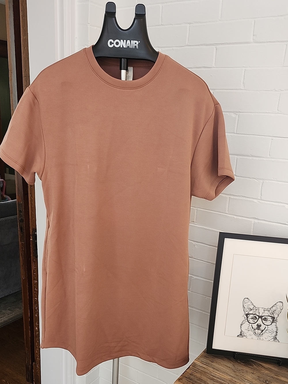 Rib Tee Dress - Dusty Rose (XL)